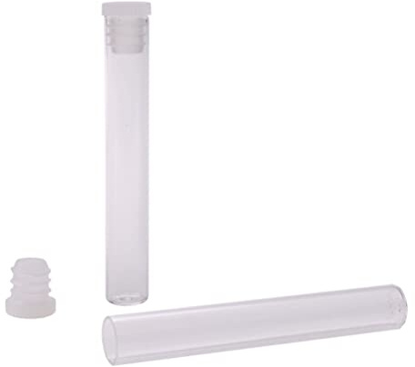 120 Klarglasröhrchen, Globuliröhrchen, Globuligläser, Glasröhrchen Ø 8mm x 52,5mm, Laborglas, Röhrchen für Globuli, Füllmenge ca. 1,5g, mit 65 Etiketten 38,1 x 21,2 mm. (120)
