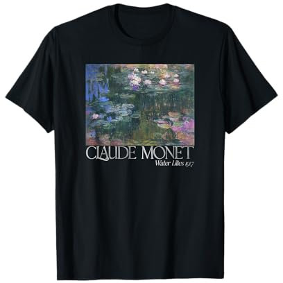 Trendy Design Centered Claude Monet Water Lilies T-Shirt