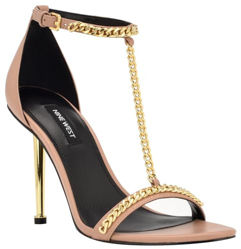 Nine West Damen Ropes Sandalen mit Absatz, Nude 110, 42 EU