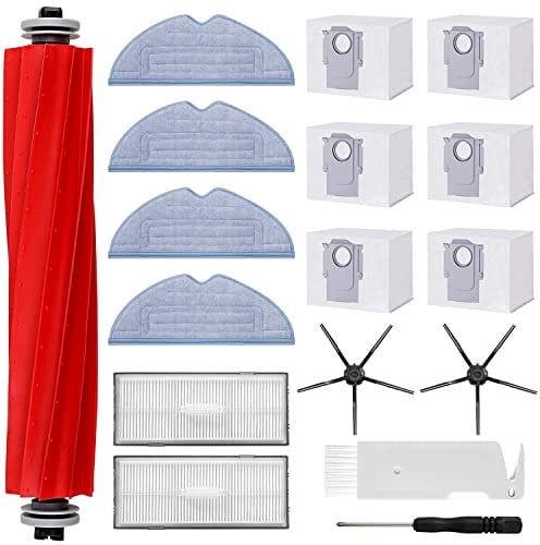 Zubehörset für Roborock S7 Max Ultra/S7 MaxV Ultra/ S7 Pro Ultra, 6*Staubbeutel 1*Main Rollbürste 2*Seitenbürsten 2*Filter 4*Mopp Wischtücher, Ersatzteile Saugroboter Ersatzteile Saugroboter Zubehör