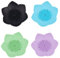 AUEAR, Lot de 4 porte-savon en silicone en forme de fleur de lotus pour bar