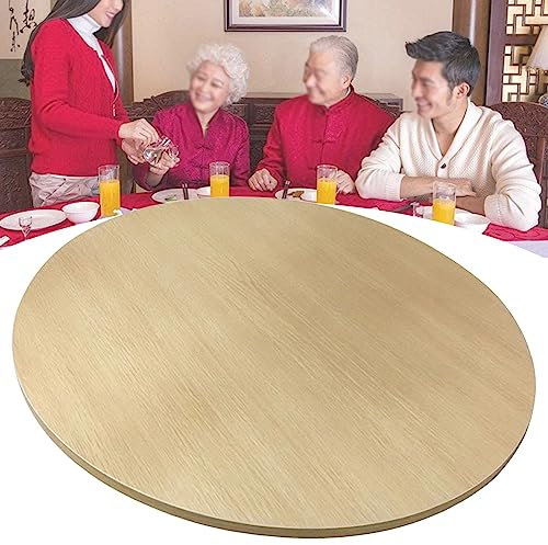 Holz Esstisch Plattenspieler, Runder Drehplatte Servierplatte, 360º Rotierende Tablett, Großer Drehteller 50cm-100cm, Mit Silent Base, Küche Tische Drehscheibe, Tischplatte Drehscheibe