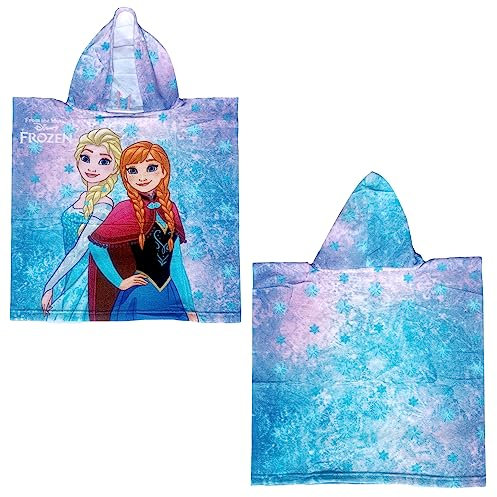 CARTOON Poncho Sea Peignoir en microcoton Plage Piscine 50 x 100 cm (Frozen)