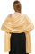 heekpek Schal Damen Leicht Seidensatin Schal Stola Damen Elegant Übergroßer Stola Festlich Umschlagtuch Damen Glitzer Lang Schal für Ganzjährig, Golden