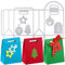 BETESSIN Stanzschablone Weihnachten Box Schachteln Stanzform Geschenktüte mit Griff Süßigkeiten Candy Boxen Tasche Christmas Cutting Dies mit Etiketten DIY Adventskalender Tüten Geschenktasche 10cm