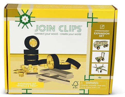 Join Clips Erweiterungsset Räder & Twist, Holzfarben