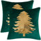 Tosleo Kissenbezug 2er Set Weihnachten Kissenbezüge 45x45cm Weihnachtsbaum Pailletten Dekokissen Sofa Wohnzimmer Schlafzimme Dekokissenr Couch