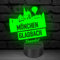 Aina Mönchengladbach Skyline Geschenke Fanartikel mit Namen Gravur 3D LED Lampe Gladbach