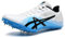 NGARY Herren Leichtathletikschuhe with 8 Spikes Track & Field Schuhe Trainingswettbewerb Weitsprungschuhe Junior Sprint Für Jugendliche, Jungen Und Mädchen,White Blue,46 EU