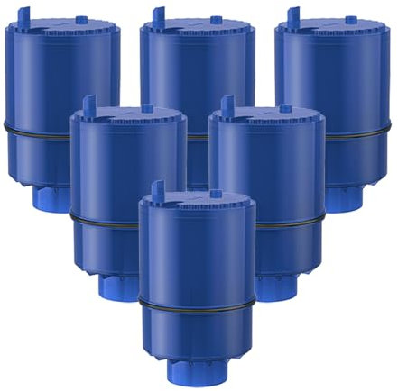 Fil-fresh Paquete de 6 filtros de agua de repuesto para PUR, sistema de filtración de agua de montaje en grifo PUR PLUS, certificado NSF, filtro de agua de repuesto para grifo de fregadero PUR