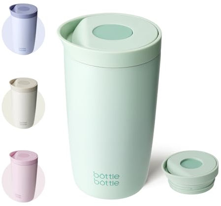 BOTTLE BOTTLE Thermobecher 350ml für Kaffee oder Tee, auslaufsicher und Easy Quick-Press-Verschluss, Isolierbecher Travel Mug Classic Grande (Grün)