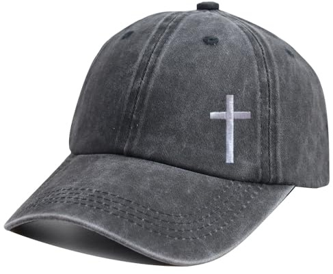 HHNLB Jesus Hats for Men Women, Adjustable Embroidered Cotton Christian Redeemed Baseball Cap