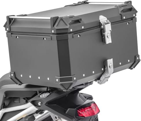 Bewinner 32L Topcase Motorrad mit Sicherheitsschloss, Schnellverschluss Motorradkoffer, Wasserabweisendes Motorrad Topcase aus Aluminiumlegierung, Universell Passende Motorrad Hecktasche