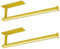 Eolax Papierrollenhalter, Papierrollenstange unter Küchenschrank, Geeignet für Küche, selbstklebend oder Wandmontage mit Bohrlöchern, SUS304 Edelstahl Gold 2er-Pack