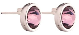 QOSS Ohrringe BO SWAROVSKI rund lila