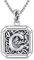 REDSUN Buchstabe Kette 925 Sterling Silber Buchstabe C Halskette Retro Oxidation Stil Anhänger Initiale Halskette Amulett Schmuck for Men Friend Brother Women