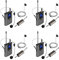 SAROAD Lot de 4 micro-cravate sans UHF avec émetteur et récepteur de poche 1/4