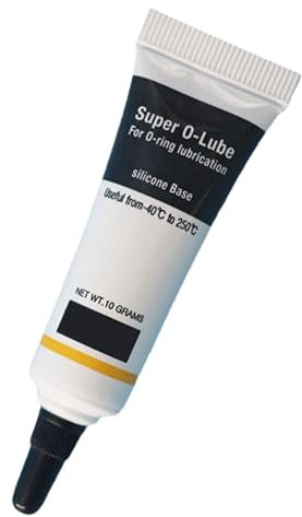 Graisse pour joints toriques | Graisse en silicone 10 g | Graisse en silicone pour plombiers | Lubrifiant en silicone résistant à l'eau pour robinets, lampes de poche et jouets | Lubrifiant