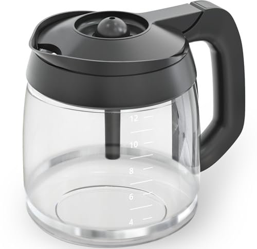 12-Cup Glass Coffee Carafe Replacement Compatible ONLY with Ninja Coffee Brewer Maker Models CE251 CE201 CE201C CE200 CE200C