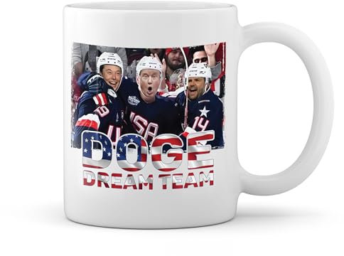 Doge Dream Team Trump Vance Musk Fun Weiße Tasse Mug