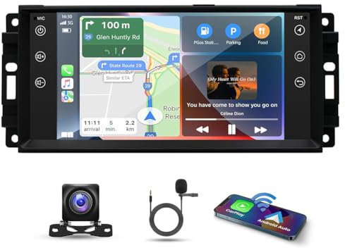 7 Inch Android 13 Car Stereo for Chevrolet Epica, for Chrysler Sebring 300c, for Jeep Dodge 2 Din Car Radio Receiver w/Wireless Carplay Android Auto GPS Navigation Wifi FM BT SWC Backup Camera, 2+32G
