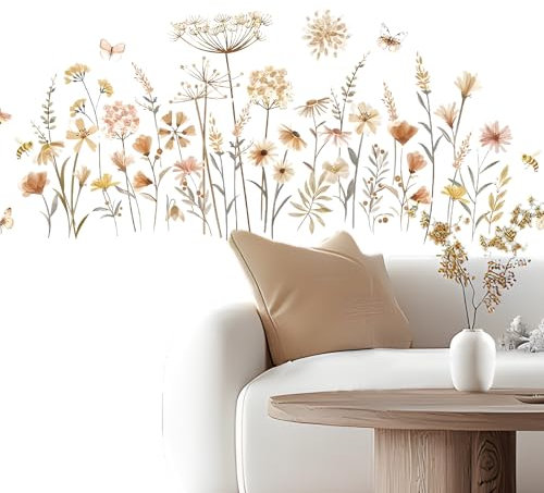Wandtattoo Dandelion – Pusteblumen Wandaufkleber 120 × 40 cm für Wohnzimmer & Schlafzimmer – Selbstklebende Wanddeko für Hintergrundwand – Moderne Dekoidee