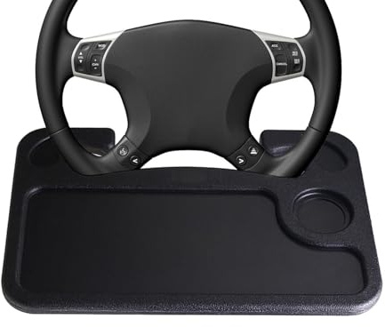 LzDDD Tragbarer Lenkradtisch für Laptop,Lebensmittel,Snack,Mittagessen,Trinken,Auto-Laptop-Schreibtisch,passend für Mercedes Benz CESM CLK GLK GL AB AMG GLS GLE AMG Series.,B-Black