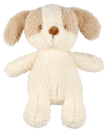 Nattou Kuscheltier Baby-Hund, Wegbegleiter ab der Geburt, Ca. 24 cm, 100% Polyester, Teddy, Ecru