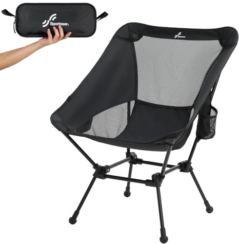 Sportneer Campingstuhl Faltbar Camping Stuhl Tragbarer Campingstühle 150Kg Faltstuhl Ultraleichter Packmaß Kleiner Klappstuhl mit Tragetasche für Picknick, Outdoor, Wandern