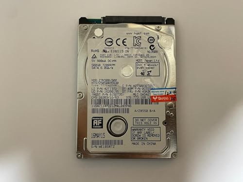 SouthTech Per Hitachi HGST 500GB HTS725050A7E630 Z7K500-500 7200 RPM 7200RPM 2,5 SATA HDD Disco rigido 6.0Gb/s 42T1372 16200195 0J32735 H2735 T5003 272S7 0C55542 45K0678 DA5427