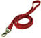 Rantow Durable Braided Soft Strong Leather Pet Cat Dog Rope 4ft Long 3/5 Inch Wide Training Lead Dogs Walking Leash (Red)