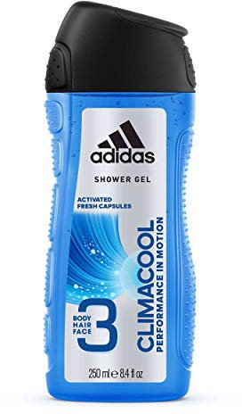 Adidas Sport Sensation Climacool 3in1 Body, Hair and Face Shower Gel for Men, 250ml