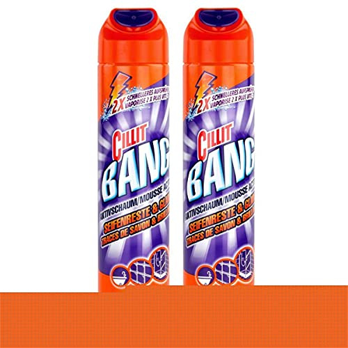 Cillit Bang Mousse active 600 ml – Restes de savon & brillance (lot de 2)