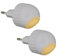 Trango 2er Pack LED Steckerlicht Wandlampe Steckdosenlampe Orientierungslicht Kinderlicht Nachtlicht Steckdose TG11-26E Sicherheitslicht mit Helligkeitssensor Auto AN/AUS EYE