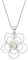 81stgeneration Frauen 925 Sterling Silber Blumen Shiva Auge Muschel Anhänger Halskette, 46 cm