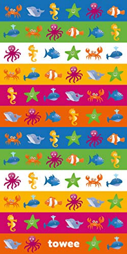 Towee schnelltrocknendes Handtuch für Kinder, Kinder mikrofaser reisehandtuch mit Motiv (Swimkit)