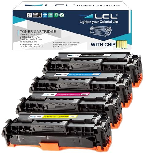 LCL Remanufactured Tonerkartusche 304A CC530A CC531A CC532A CC533A (4Stücke KCMY) Ersatz für HP Color Laserjet CP2020 CP2025 CM2320 CP2025dn CP2025n CP2025x CM2320fxi CM2320n CM2320nf
