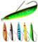 AMHDV Lures Fishing Spoon Weedless Minnow Hard Bait Rattling Saltwater Freshwater Baits (Pack of 5)