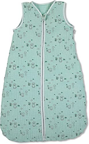 Sterntaler Musselin-Schlafsack, Bär Ben, Reißverschluss, Größe: 70 cm