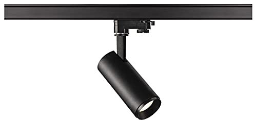 SLV 3 Phasen System Leuchte NUMINOS® PHASE S / LED 3-Phasen-Strahler, Spot, Decken-Strahler, Decken-Leuchte, Schienensystem, Innen-Beleuchtung / 4000K 10.42W 1100lm schwarz dimmbar 60Grad