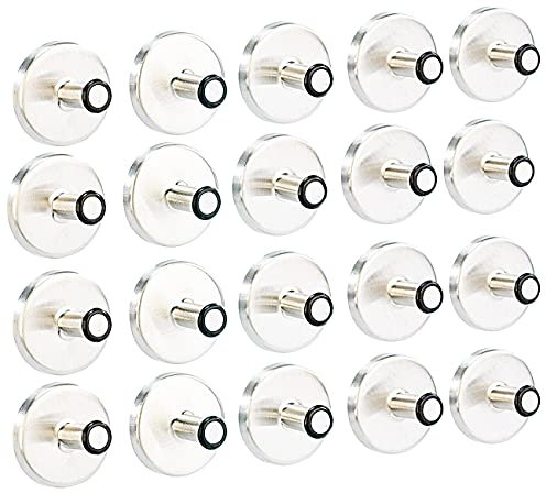 infactory Hakenmagnete: 20er-Set starke Magnethaken mit Power-Magnet (Magnettafel Magnet, Wandtafel Magnet, Neodym)