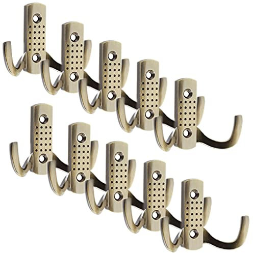 SOTECH 10 Stück Garderobenhaken JASMIN STRONG kurz Brüniert neue stabile Ausführung Haken für Garderobe