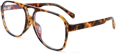 FEISEDY Retro 70er 80er Blaulichtfilter Brille Damen Ohne Stärke Computerbrille Herren Blue Light Blocking Glasses PC Gaming Brillen B2888