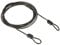 PATIKIL Security Steel Cable 2.5mm x 2m/6.56ft Coated Luggage Lock Wire Rope with Double Loop Black