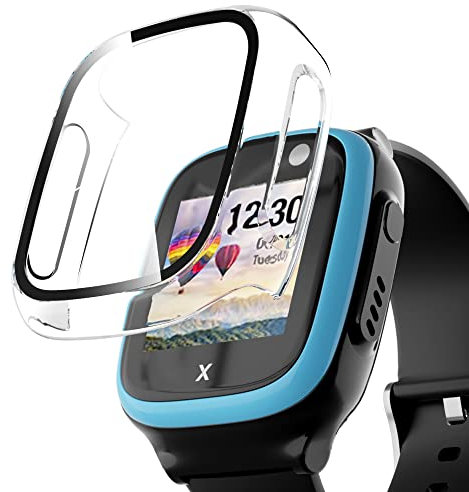 PZOZ 2 Stück Schutzhülle für XPLORA X5 Play Kids mit Displayschutz,PC Hülle und Schutzfolie aus Gehärtetem Glas (Transparent)