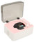 Fockety Tragbarer CD-Player mit Bluetooth, Vintage-Grammophon-Tray-CD-Musikplayer mit HiFi-Lautsprechern, USB, 3,5-mm-Kopfhöreranschluss, 2400-mAh-Akku, Fernbedienung Typ C Home Audio Boombox(Rosa)