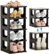 HAIXIN Shoe Rack for Small Space, 5 Tier Plastic Vertical Shoe Rack Narrow Shoe Shelves for Closet Black Shoe Holder Shoe Stand for Entryway Shoe Storage Boots Organizer Stackable Shoe Cabinet