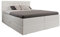 KEF Malaga Boxspringbett 180x200 cm - Bett mit Matratze und Topper - Doppelbett mit Bettkasten - Polsterbett mit Kopfstütze - Bonell-Matratze H3 - Weiß Kunstleder
