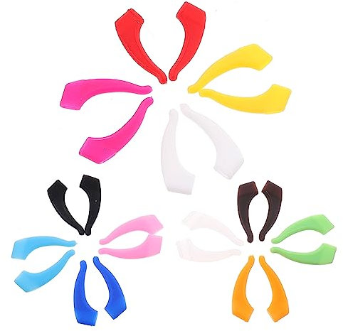 Angoily 12 Paar Rutschfeste Silikon Brillen Ohrenschützer Brillenbeinschützer Für Halt Langlebig Passend Für Brillen Für Sport Und Freizeit