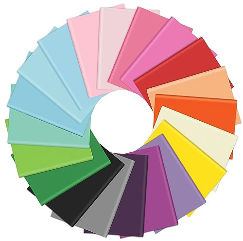 Bouiexye 120 Blatt 20 Mehrfarbiges Seidenpapier Regenbogen-Seidenpapier Bulk-Geschenkverpackung für DIY-Kunsthandwerk Blumen-Geburtstagsfeier Festival